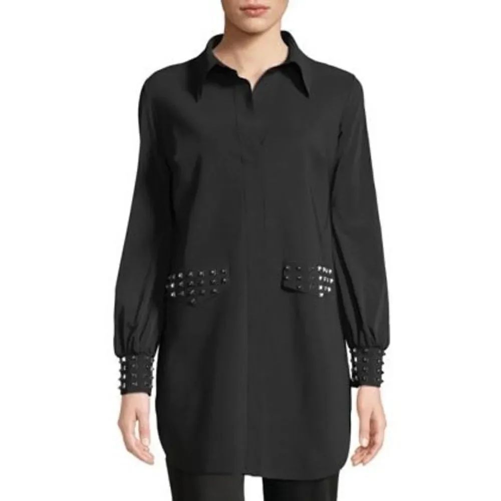 Chiara Boni Maurizia Studded Long-Sleeve Tunic
